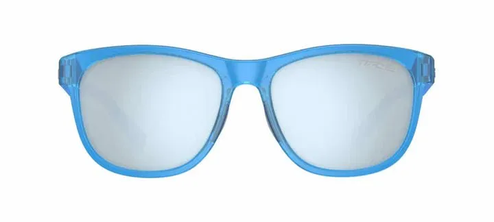 Tifosi Sunglasses Swank - Crystal Sky Blue/Smoke Tint Blue Mirror