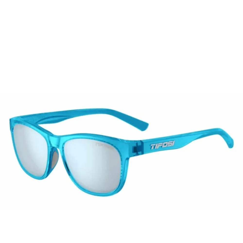 Tifosi Sunglasses Swank - Crystal Sky Blue/Smoke Tint Blue Mirror