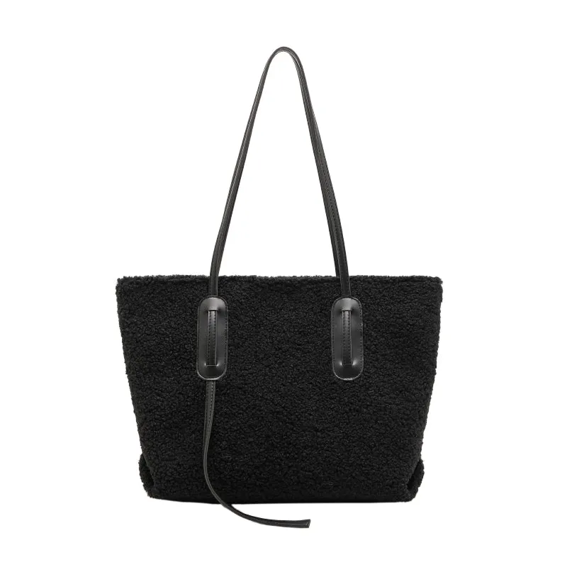 Top Handle Plush Tote Bag