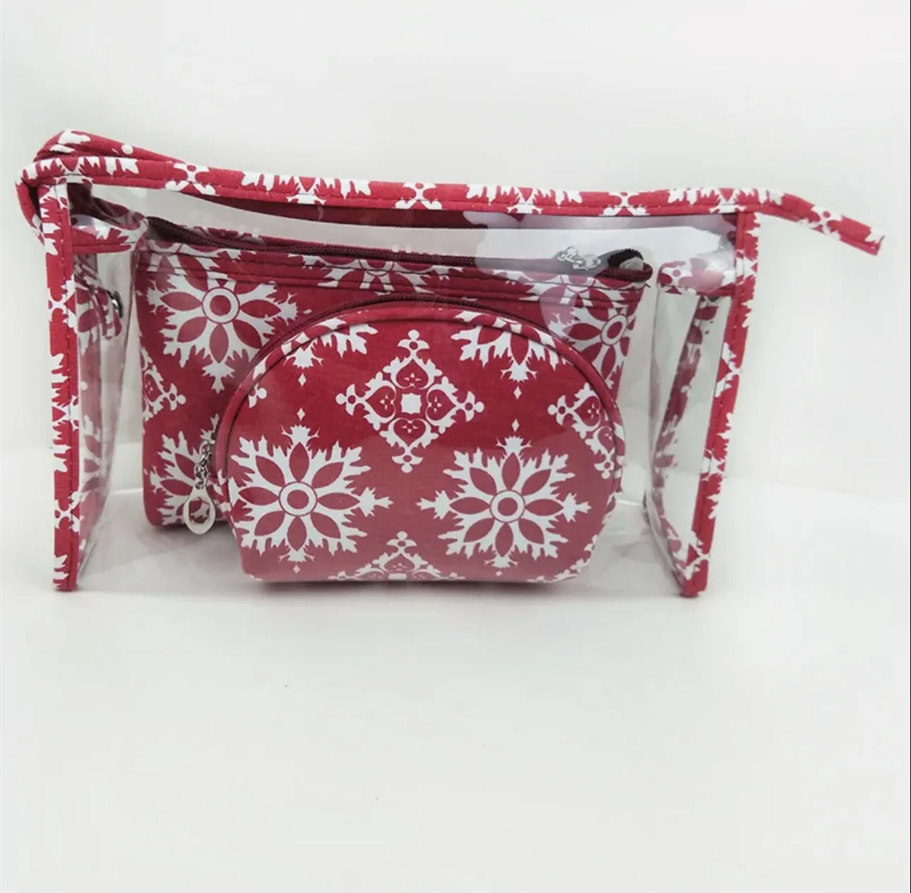 Trio Set Pouch   Clamshell - Snowflake