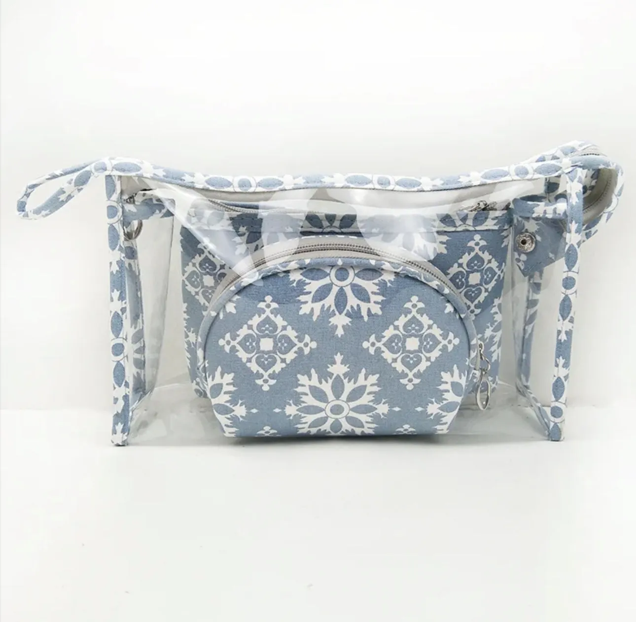 Trio Set Pouch   Clamshell - Snowflake