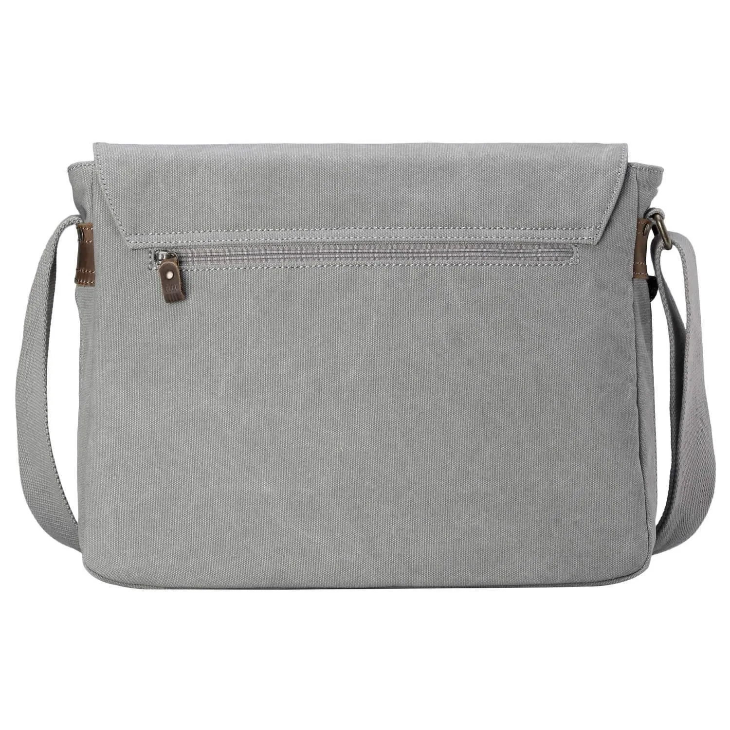 TRP0240 Troop London Classic Canvas Laptop Messenger Bag - 16.5 Diagonally