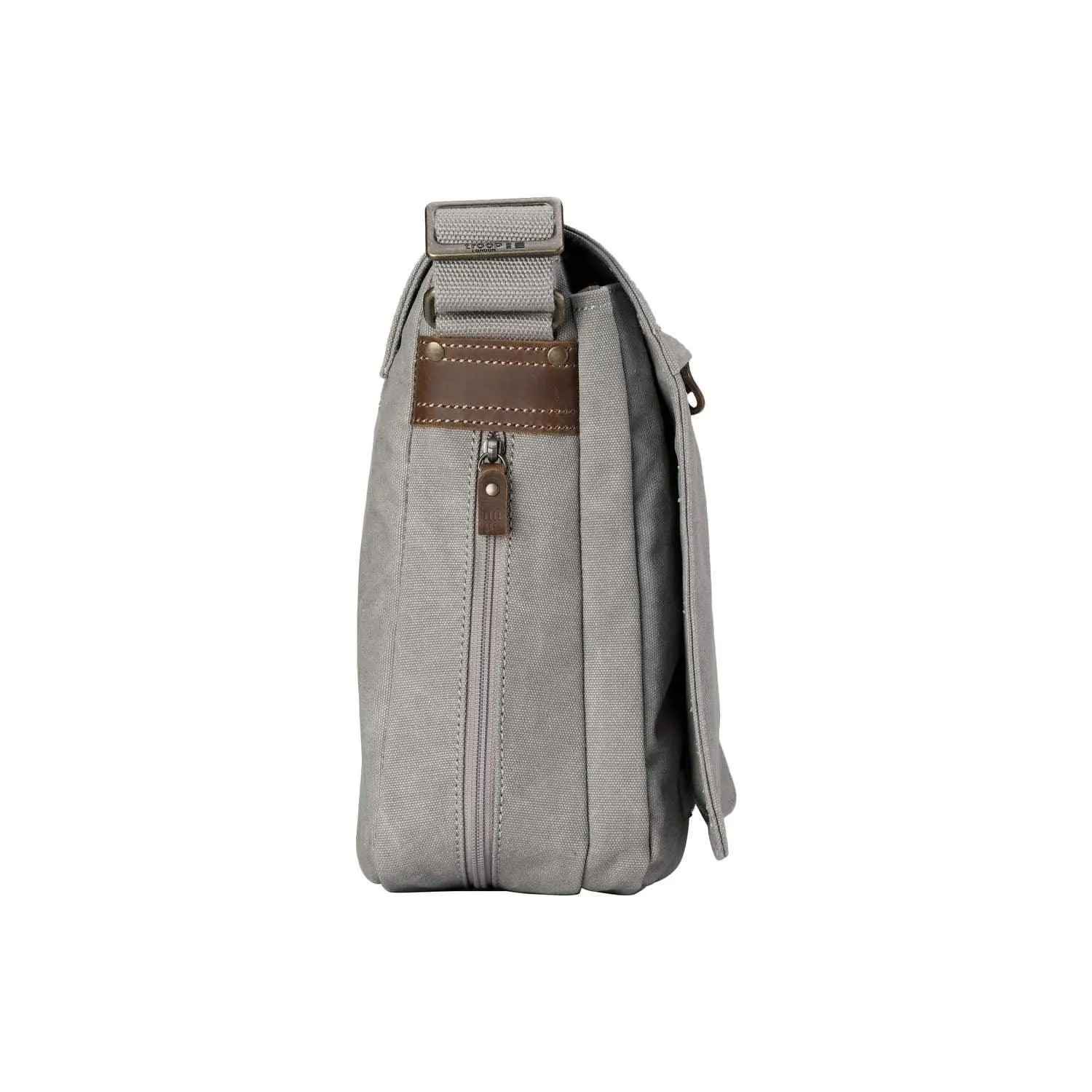 TRP0240 Troop London Classic Canvas Laptop Messenger Bag - 16.5 Diagonally