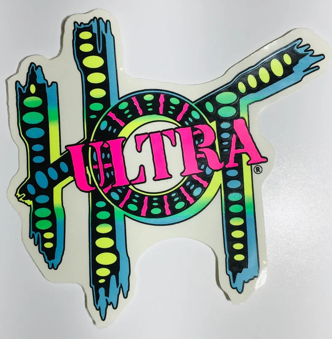 Ultra Hot Sticker Logo Vintage 7 inch