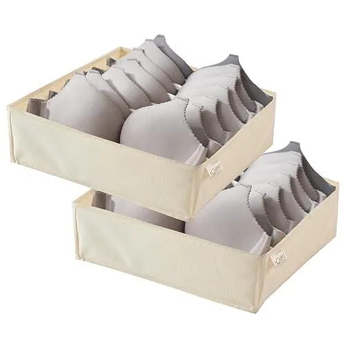 Undergarment Organizer for Wardrobe and Drawers, Beige