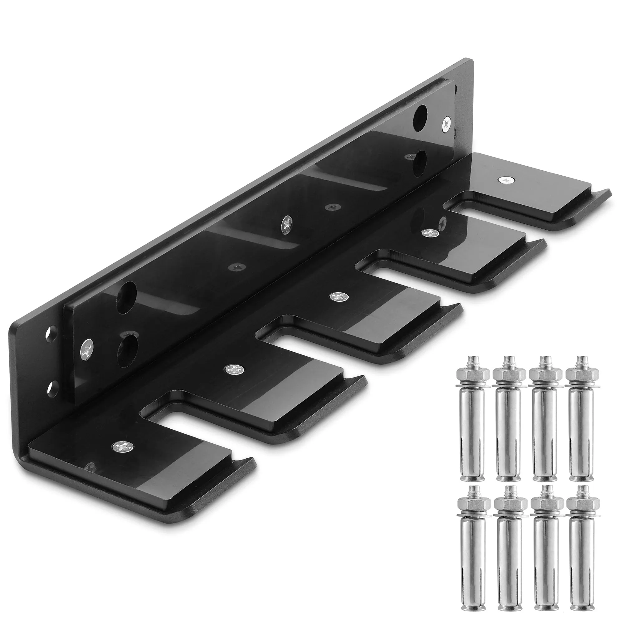 Vertical Mounted Barbell Holder - 4 Bar Wall Mount for 2" Olympic Bars