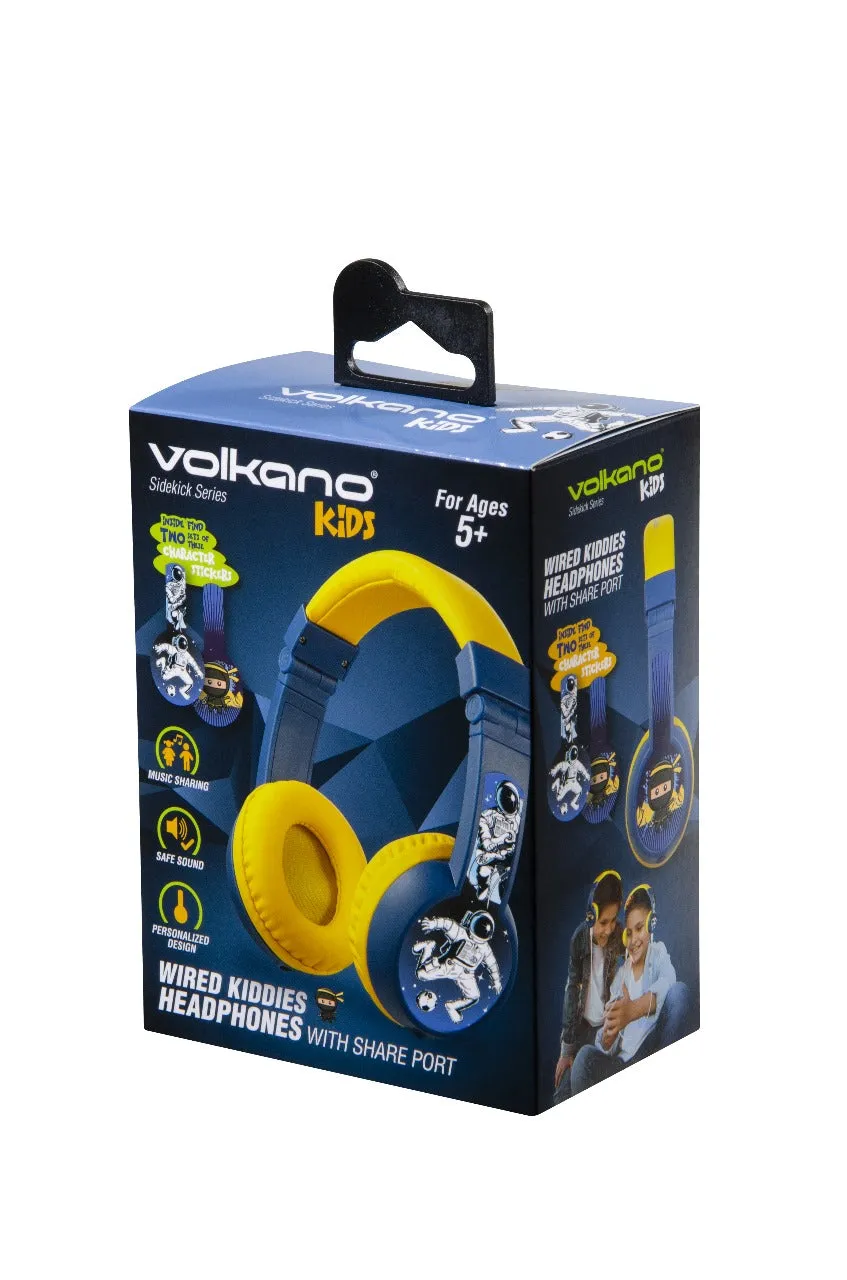 Volkano Sidekick Series Wired Kiddies Headphones with Share Port