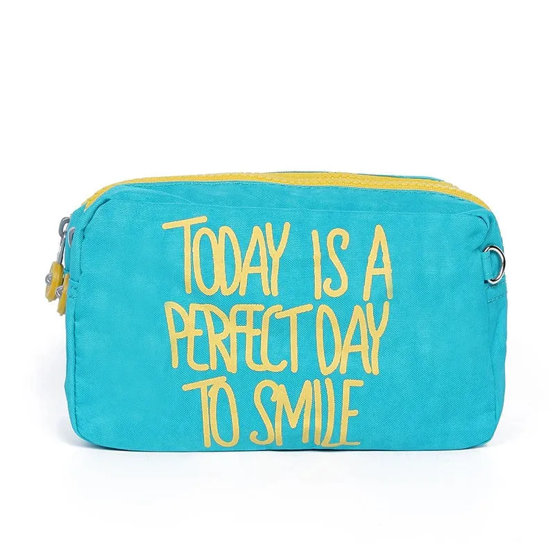 Waterproof Cosmetic Pouch Bags with Sayings - Travel Makeup Organizer