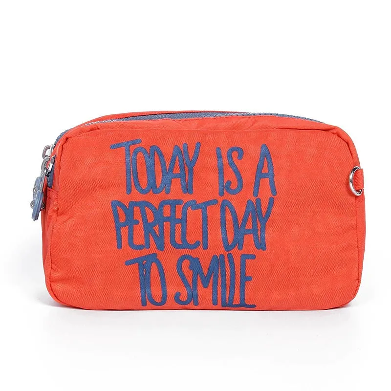 Waterproof Cosmetic Pouch Bags with Sayings - Travel Makeup Organizer