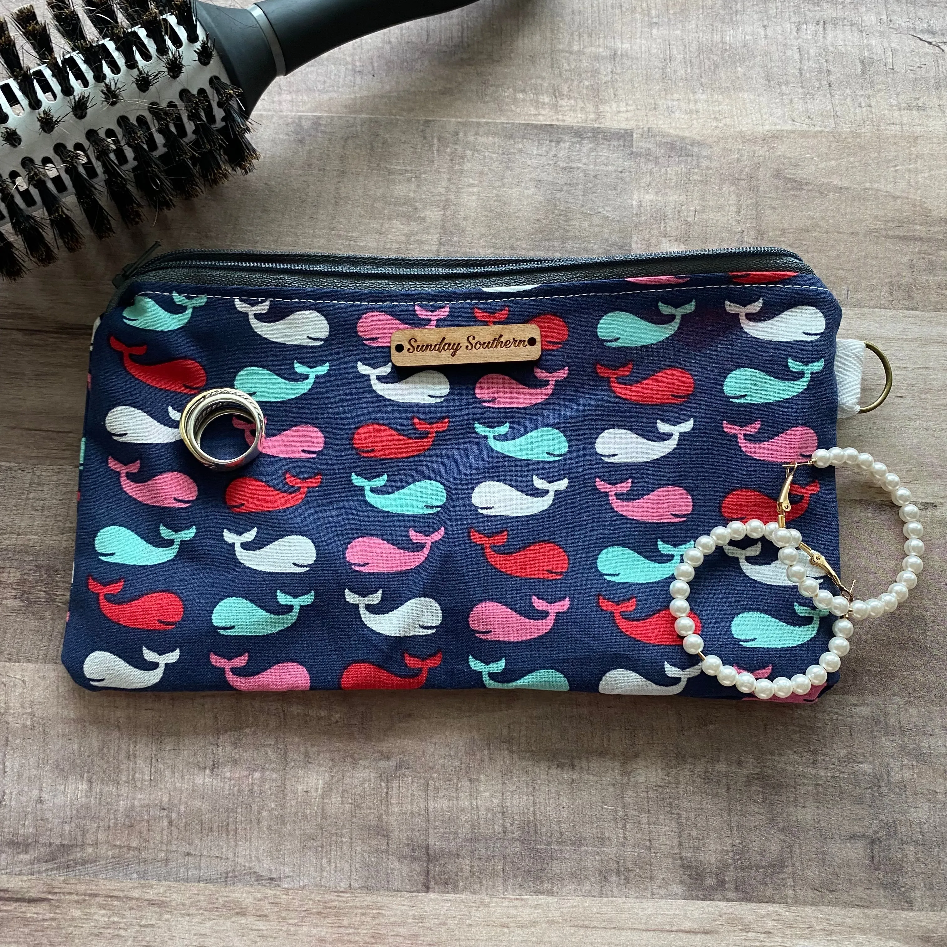 Whale Whale Whale Small Zipper Bag