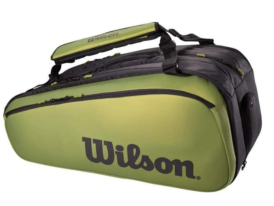 Wilson Super Tour 15-Racquet Bag Green Matte/Black WR8016701001 Blade Series