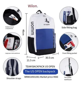 WILSON US OPEN TEAM BAG PACK WH/BLUE