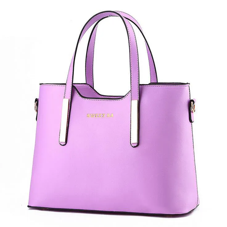 Women Top-handle Bag Shoulder Bags PU Leather Handbags Solid Tote Bolsas Feminina Borse Female Herald Fashion