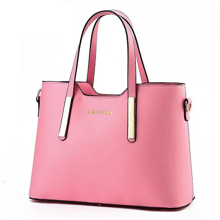 Women Top-handle Bag Shoulder Bags PU Leather Handbags Solid Tote Bolsas Feminina Borse Female Herald Fashion