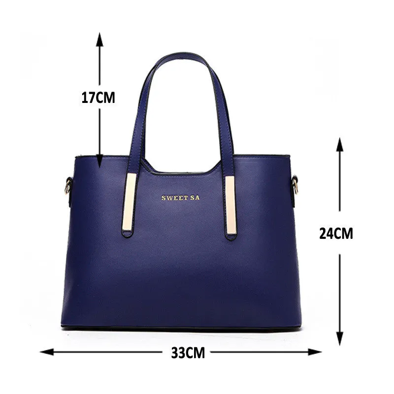 Women Top-handle Bag Shoulder Bags PU Leather Handbags Solid Tote Bolsas Feminina Borse Female Herald Fashion