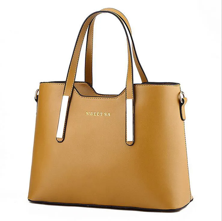 Women Top-handle Bag Shoulder Bags PU Leather Handbags Solid Tote Bolsas Feminina Borse Female Herald Fashion