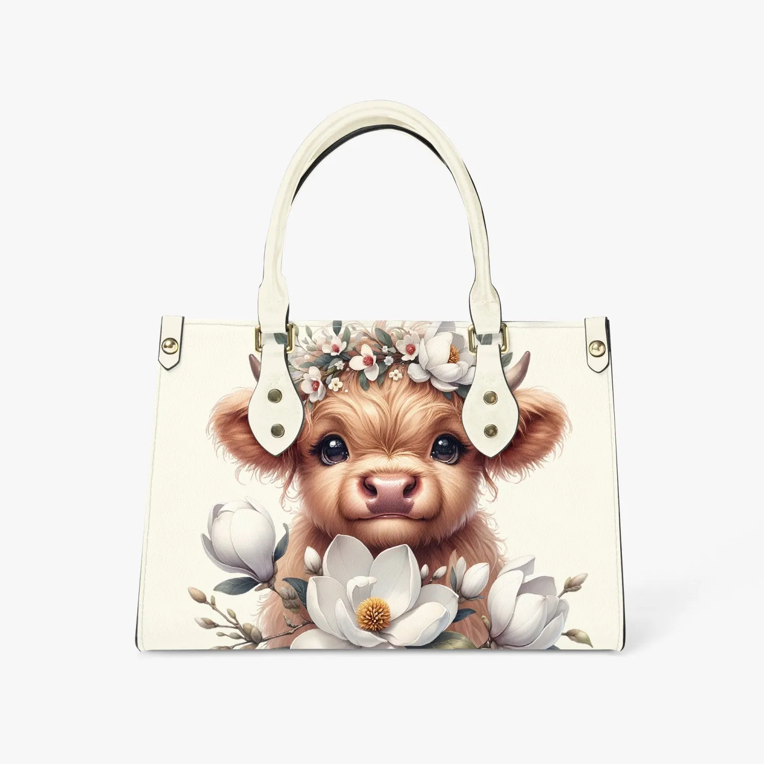 Women's Tote Bag - Long Strap - Highland Cow