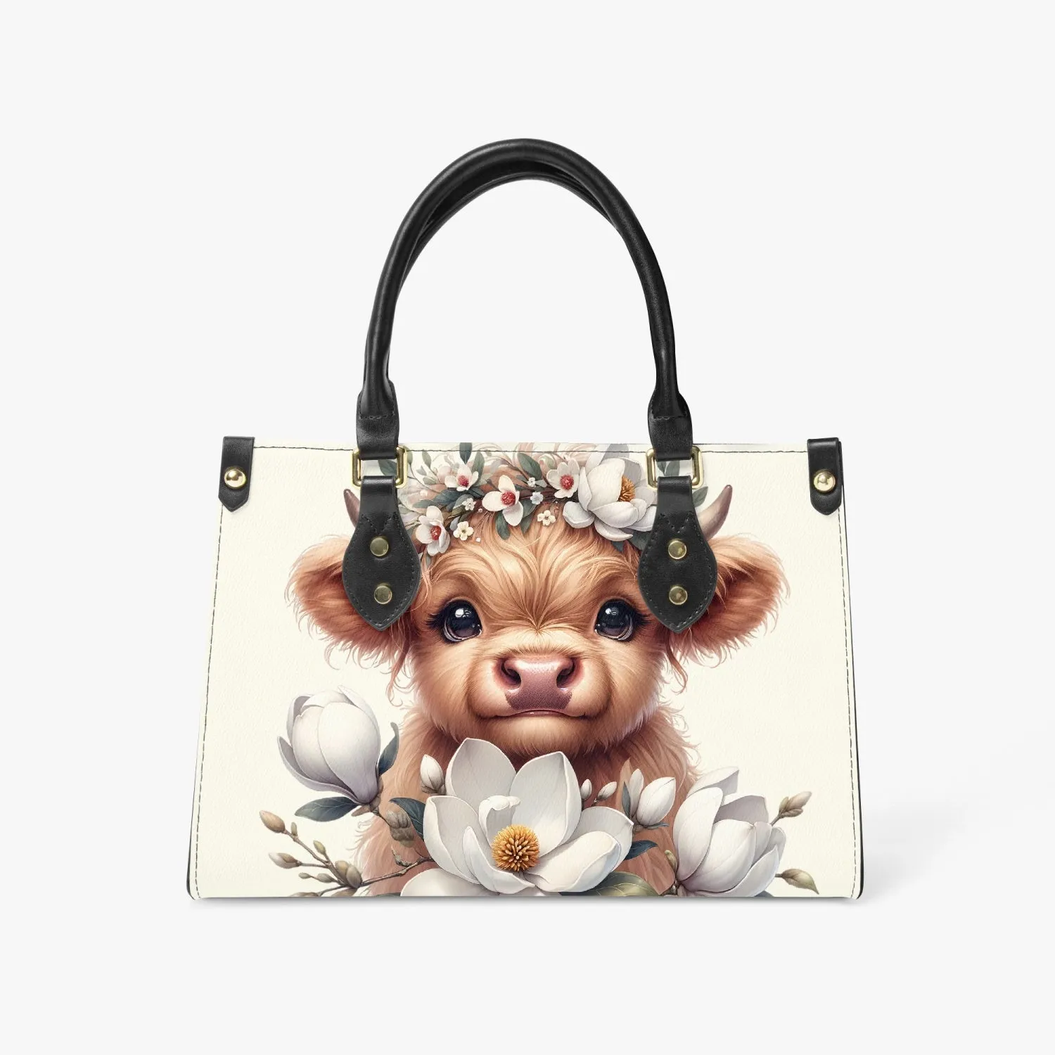 Women's Tote Bag - Long Strap - Highland Cow