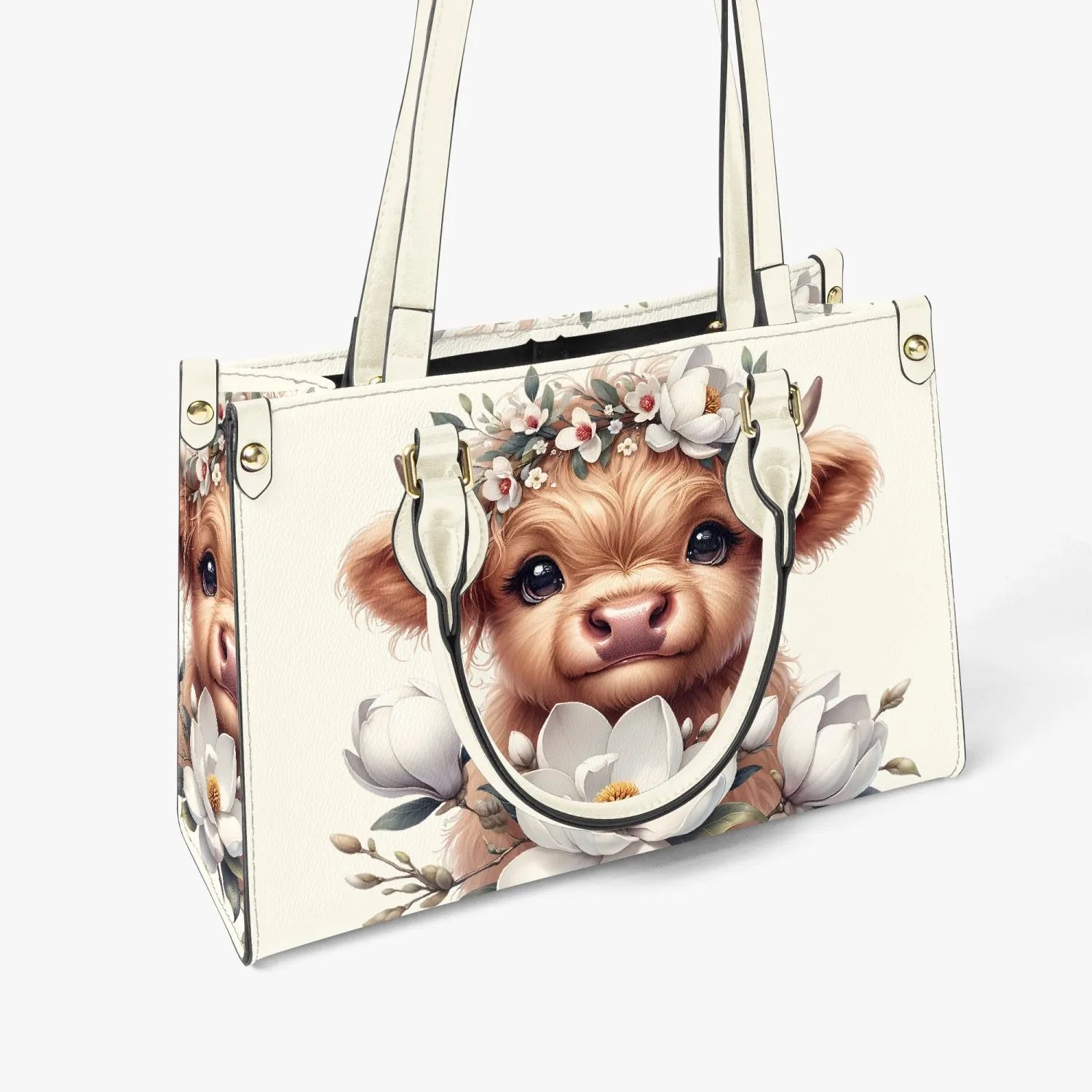 Women's Tote Bag - Long Strap - Highland Cow