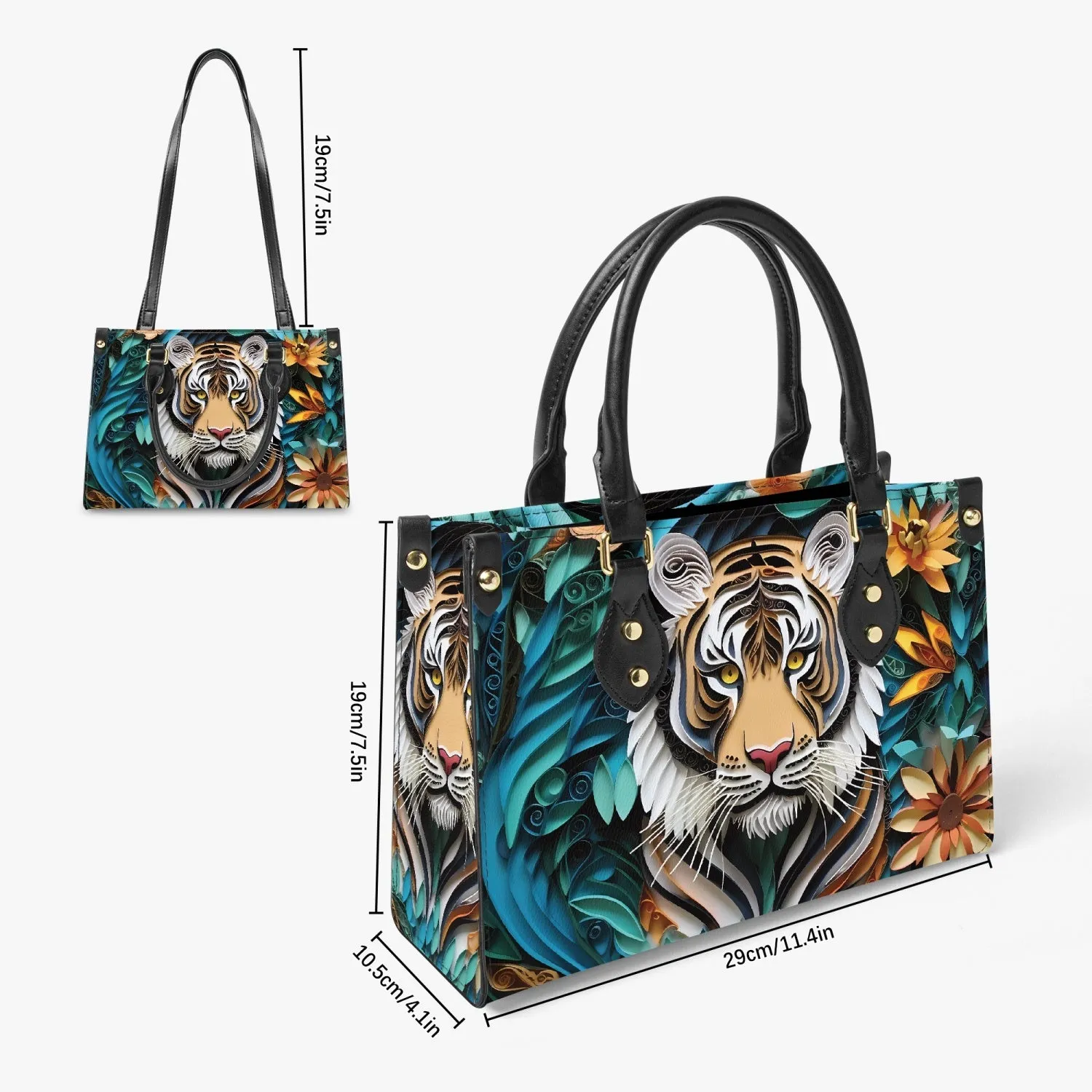 Women's Tote Bag - Long Strap - Tiger