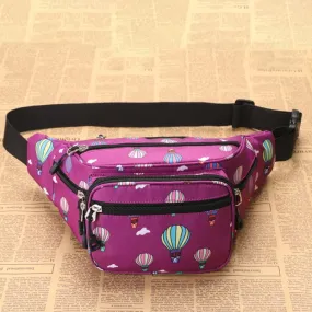 Y051 Women Summer Crossbody Waist Bag Large Capacity Cell Phone Bag(Balloon Purple)