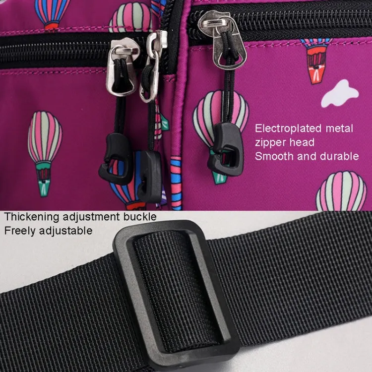 Y051 Women Summer Crossbody Waist Bag Large Capacity Cell Phone Bag(Balloon Purple)