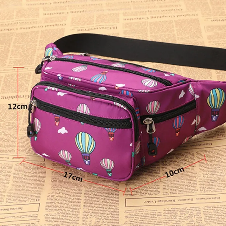 Y051 Women Summer Crossbody Waist Bag Large Capacity Cell Phone Bag(Balloon Purple)