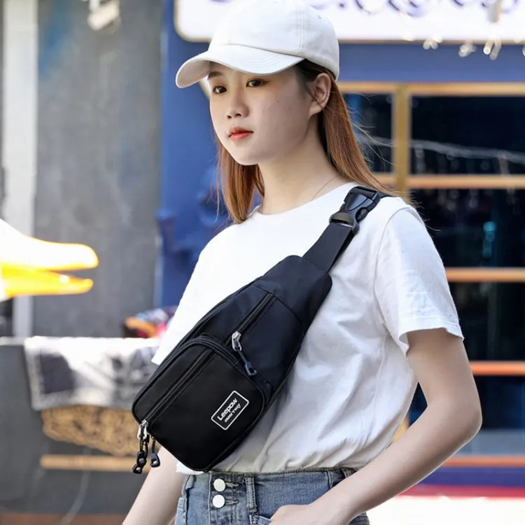 Y051 Women Summer Crossbody Waist Bag Large Capacity Cell Phone Bag(Black)