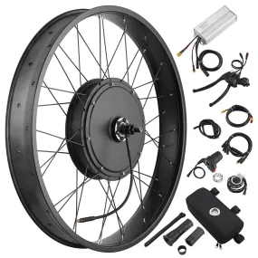 Yescom 26" Electric Bicycle Motor Front Wheel Fat Tire Kit 48v 1000w