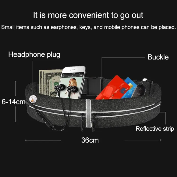 YIPINU YS13 Outdoor Sport Waterproof Waist Bag Invisible Anti-theft Mobile Phone Storage Bag with Earphone Hole(Red)